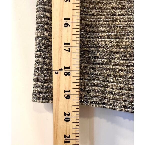Tabitha Anthropologie Womens Avant Tweed Metallic Pleated Skirt Lined Gray 6 - Picture 8 of 10